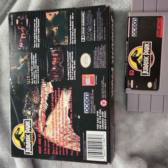 Jurassic Park SNES Game - Picture 2 of 2